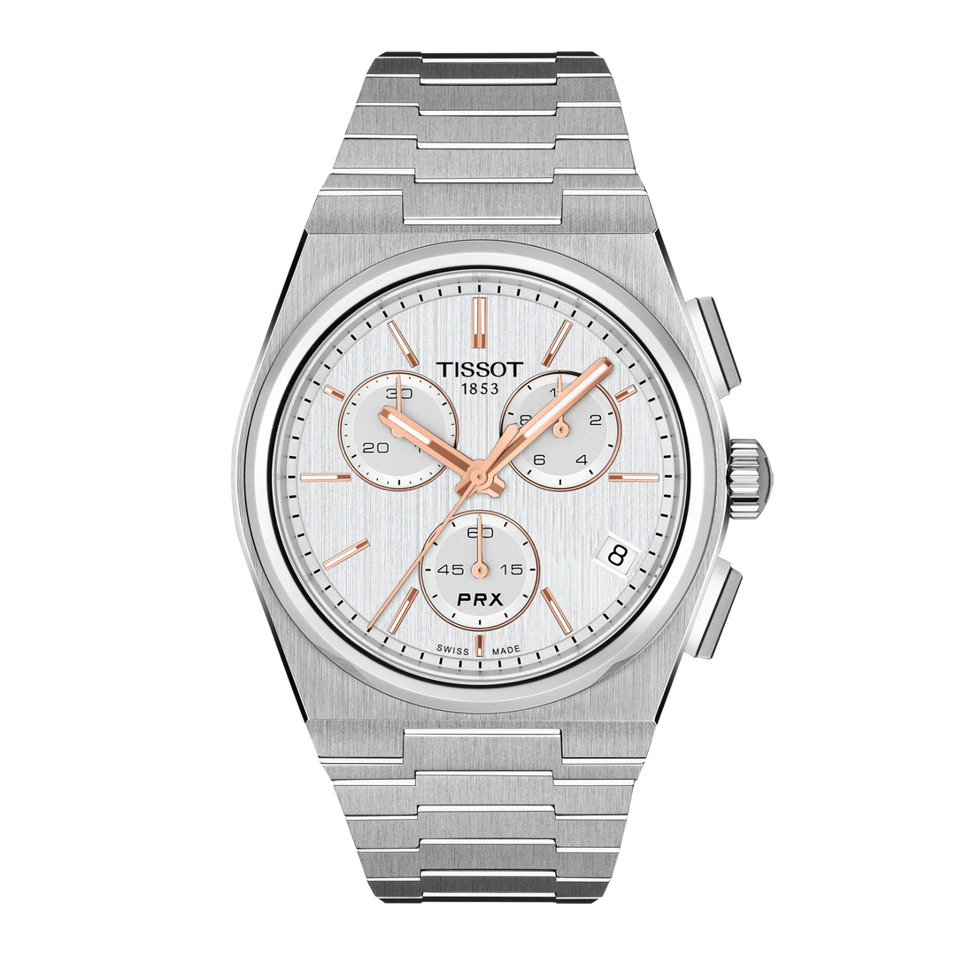Tissot PRX Chronograph 41mm T137.417.11.031.00 - Zifferblatt Silber, Armband Stahl