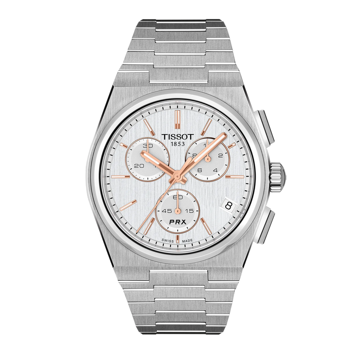 Tissot PRX Chronograph 41mm T137.417.11.031.00 - Zifferblatt Silber, Armband Stahl