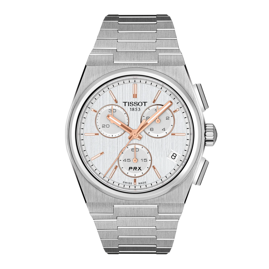 Tissot PRX Chronograph 41mm T137.417.11.031.00 - Zifferblatt Silber, Armband Stahl