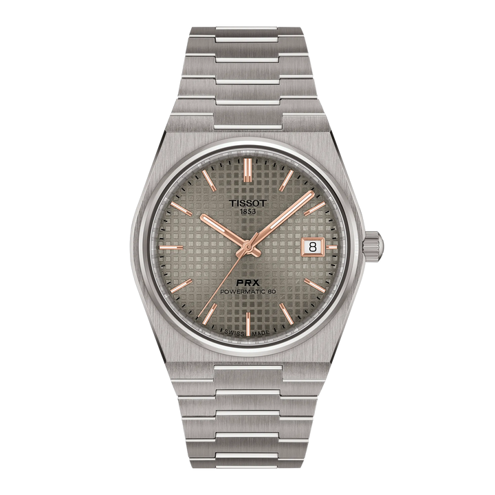 Tissot PRX Titan 37,5mm T137.807.44.061.00 - Zifferblatt Anthrazit, Armband Titan