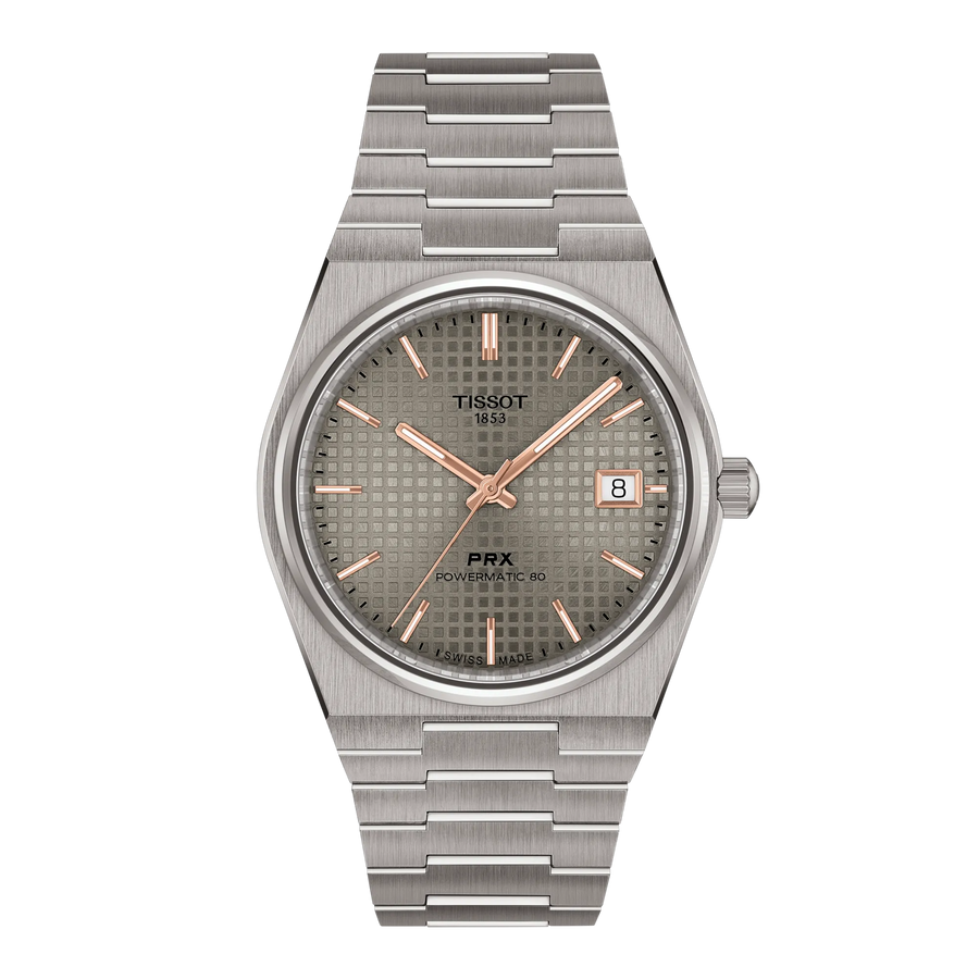 Tissot PRX Titan 37,5mm T137.807.44.061.00 - Zifferblatt Anthrazit, Armband Titan