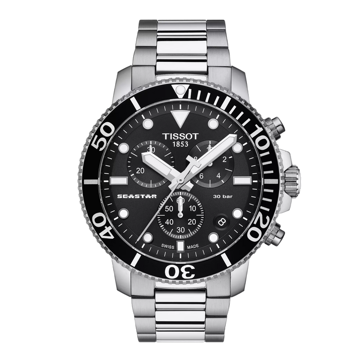 Tissot Seastar 1000 Chronograph 45,5mm T120.417.11.051.00 - Zifferblatt Schwarz, Armband Stahl