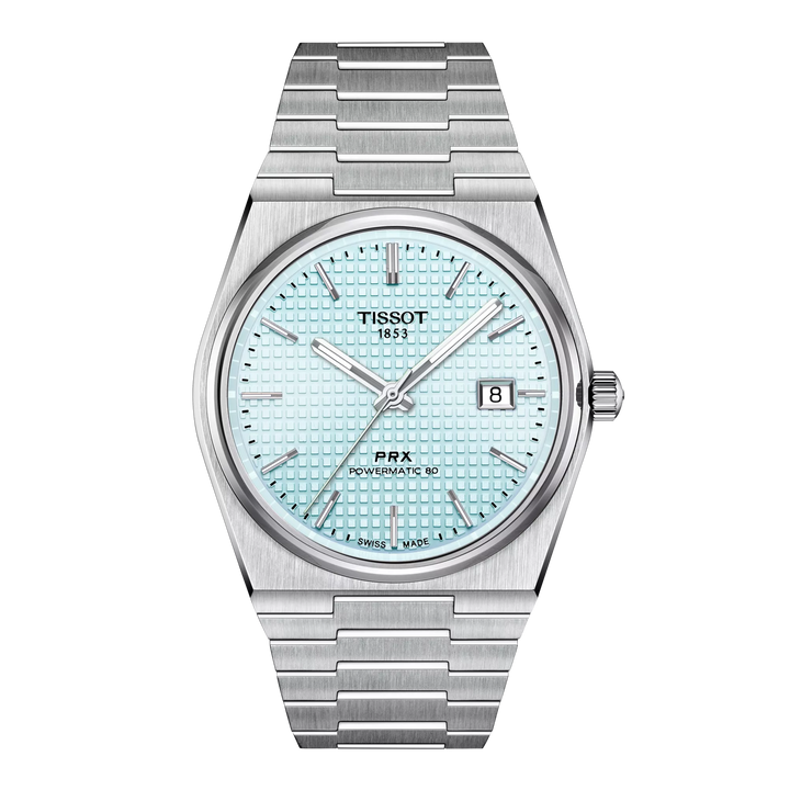 Tissot PRX 39,5mm T137.407.11.351.00 - Zifferblatt Eisblau, Armband Stahl