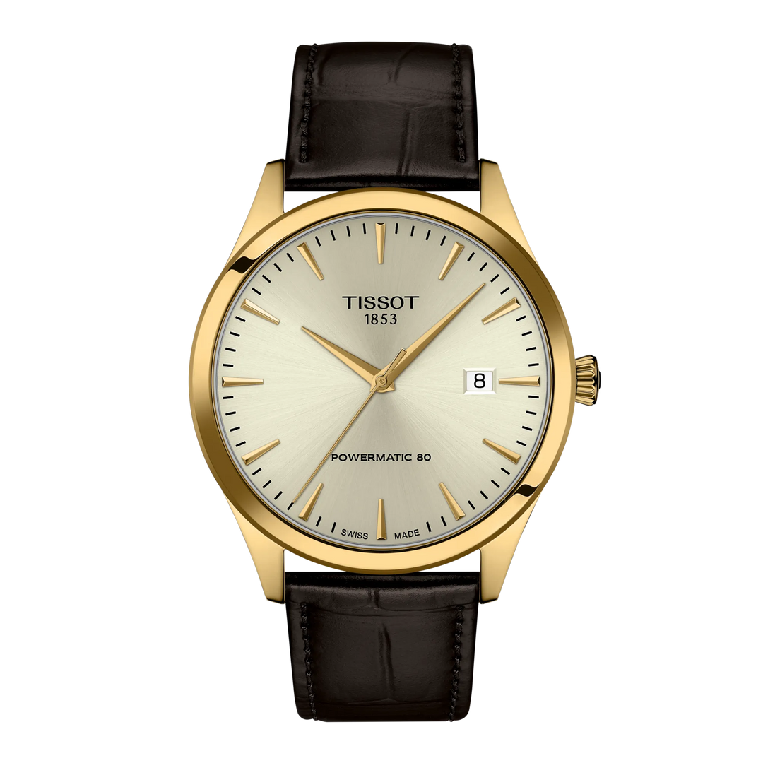 Tissot Classic Dream 40mm T158.407.36.261.00 - Zifferblatt Elfenbein, Armband Leder