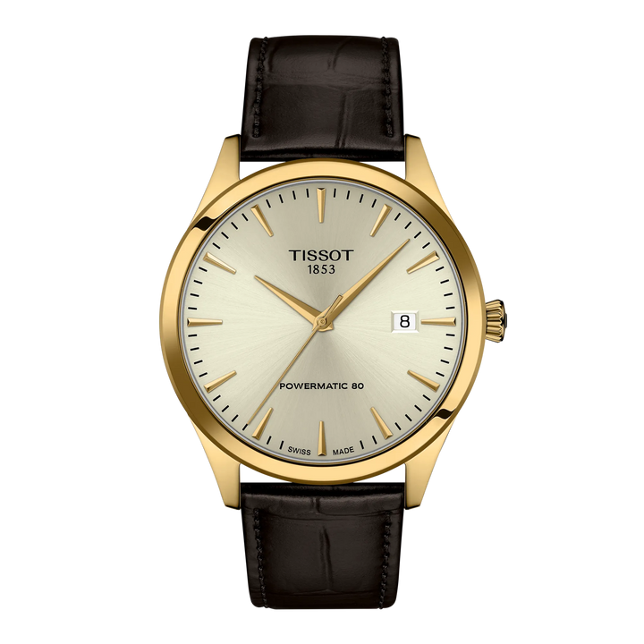 Tissot Classic Dream 40mm T158.407.36.261.00 - Zifferblatt Elfenbein, Armband Leder