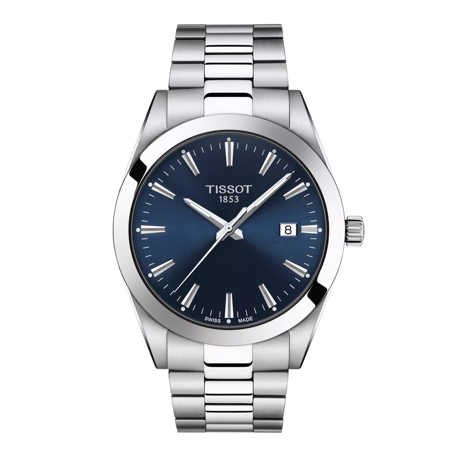 Tissot Gentleman 40mm T127.410.11.041.00 - Zifferblatt Blau, Armband Stahl