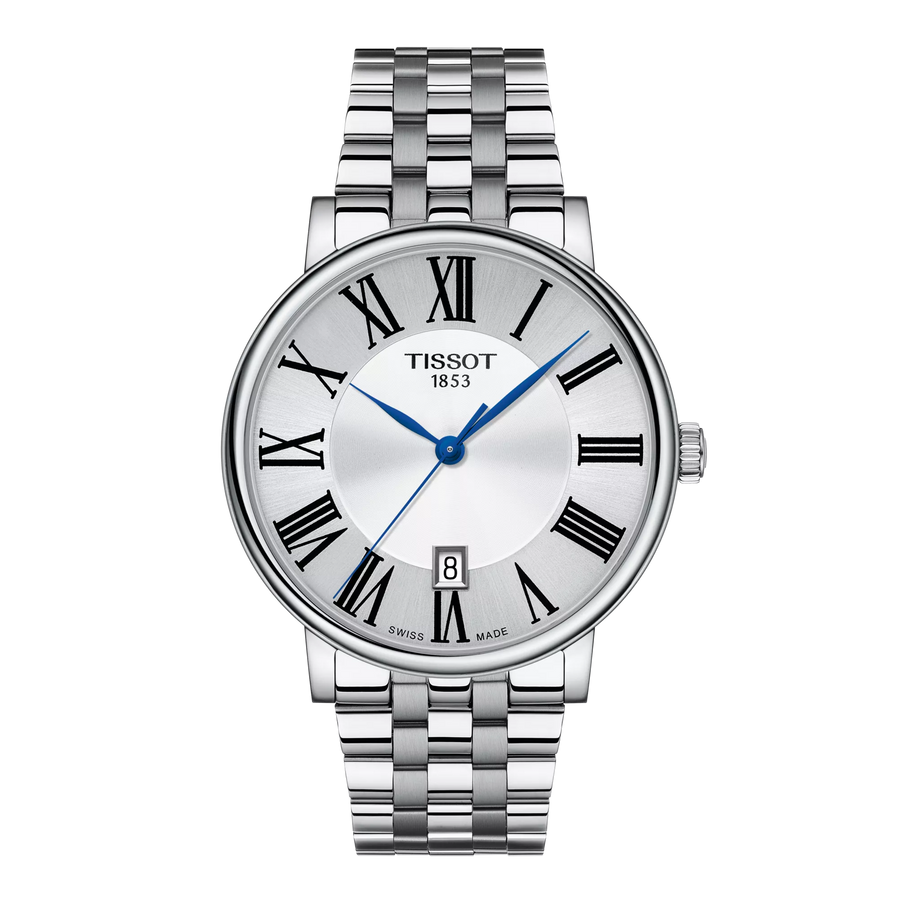 Tissot Carson Premium 40mm T122.410.11.033.00 - Zifferblatt Silber, Armband Stahl