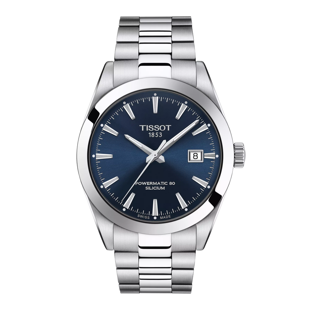 Tissot Gentleman Silizium 40mm T127.407.11.041.00 - Zifferblatt Blau, Armband Stahl