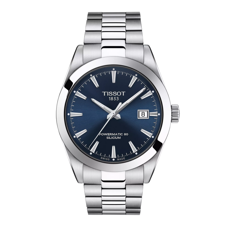 Tissot Gentleman Silizium 40mm T127.407.11.041.00 - Zifferblatt Blau, Armband Stahl