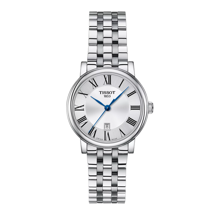 Tissot Carson Premium Lady 30mm T122.210.11.033.00 - Zifferblatt Silber, Armband Stahl
