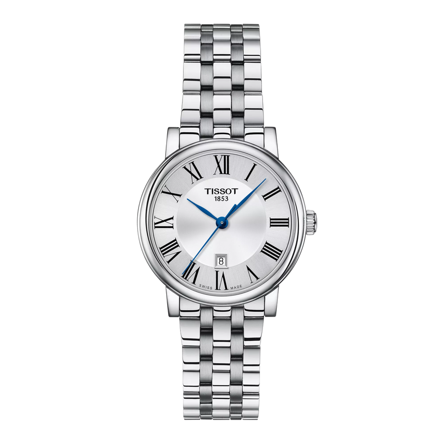 Tissot Carson Premium Lady 30mm T122.210.11.033.00 - Zifferblatt Silber, Armband Stahl