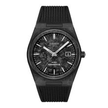 Tissot PRX Carbon 40mm T137.907.97.201.00 - Zifferblatt Schwarzes Carbon, Armband Kautschuk