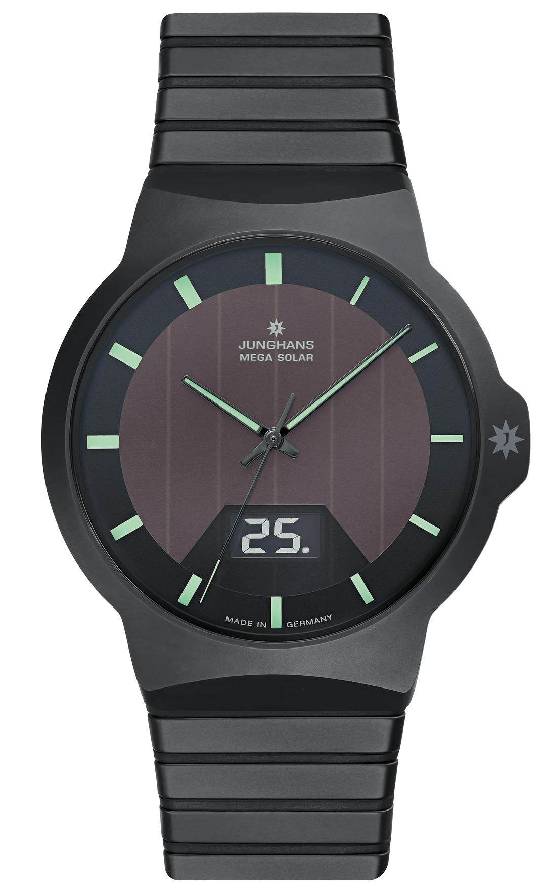Junghans Force Mega Solar 40,4mm 18/1938.44 - Zifferblatt Schwarz, Armband Keramik