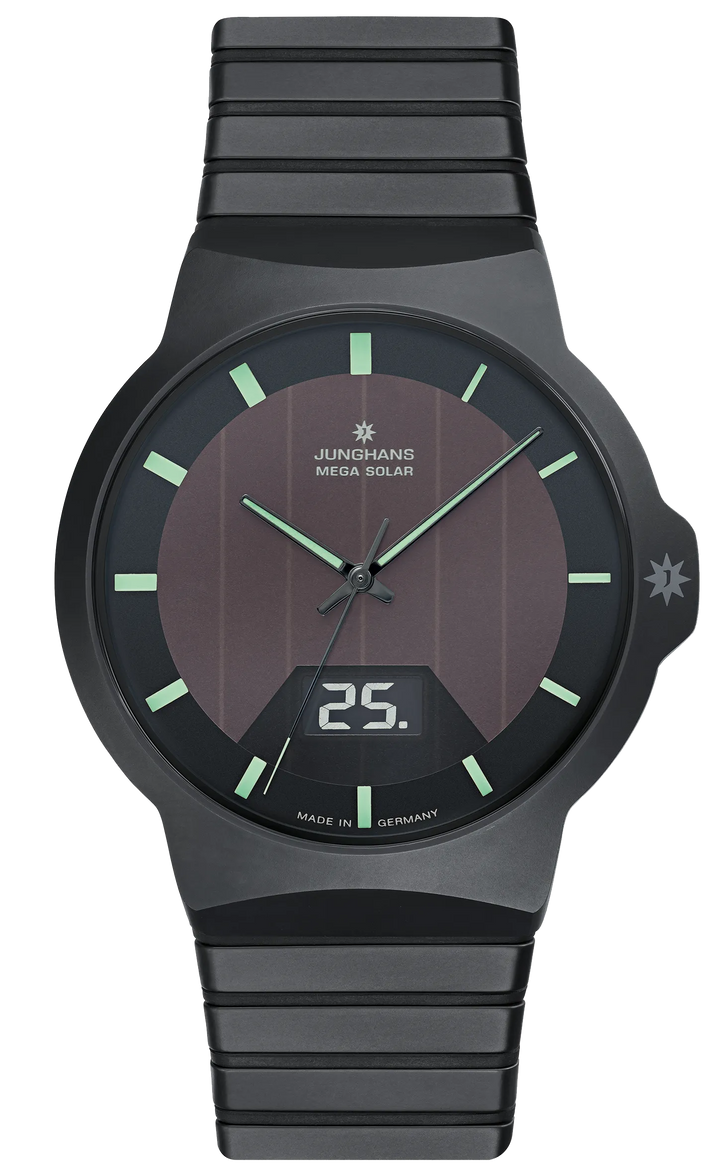 Junghans Force Mega Solar 40,4mm 18/1938.44 - Zifferblatt Schwarz, Armband Keramik