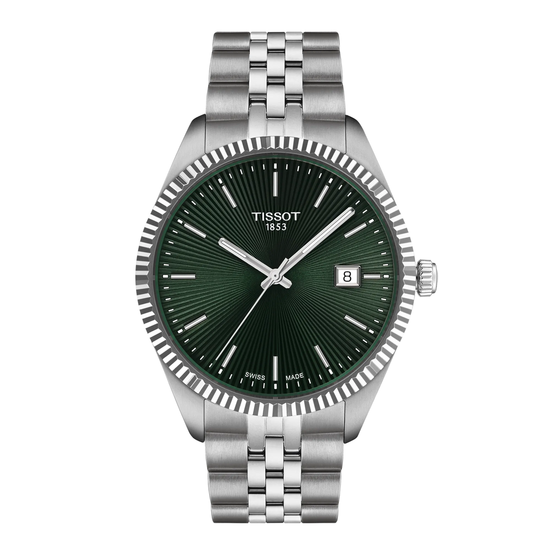 Tissot Ballade 40mm T156.410.11.091.00 - Zifferblatt Grün, Armband Stahl