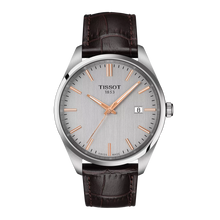 Tissot PR 100 40mm T150.410.16.031.00 - Zifferblatt Silber, Armband Leder