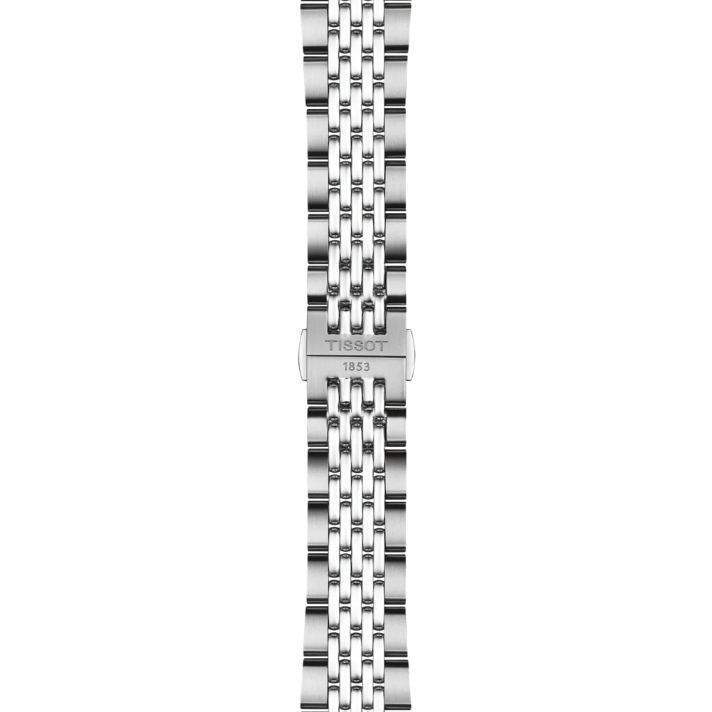 Tissot Visodate 39 mm Edelstahlarmband in Reiskornoptik mit Butterfly Faltschließe