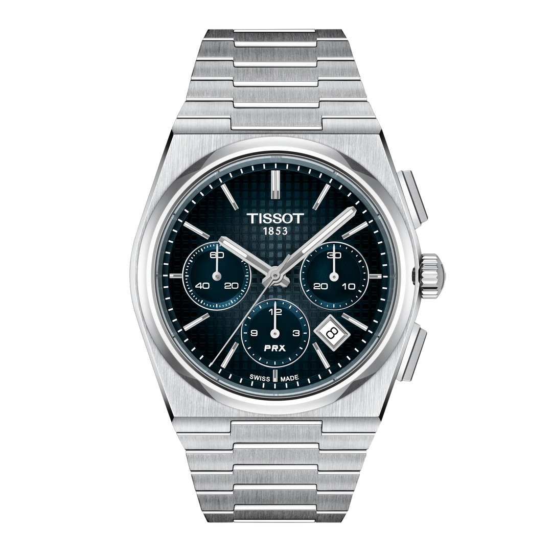 Tissot PRX Automatic Chronograph 41,5mm T137.427.11.041.01 - Zifferblatt Blauer Verlauf, Armband Stahl