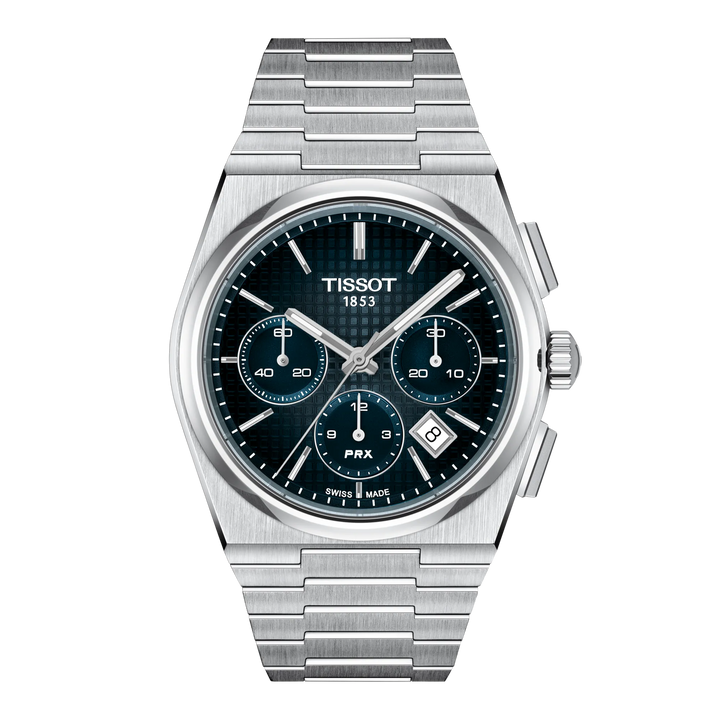 Tissot PRX Automatic Chronograph 41,5mm T137.427.11.041.01 - Zifferblatt Blauer Verlauf, Armband Stahl