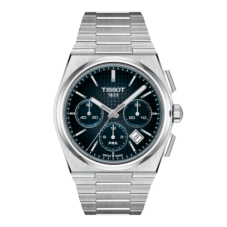 Tissot PRX Automatic Chronograph 41,5mm T137.427.11.041.01 - Zifferblatt Blauer Verlauf, Armband Stahl