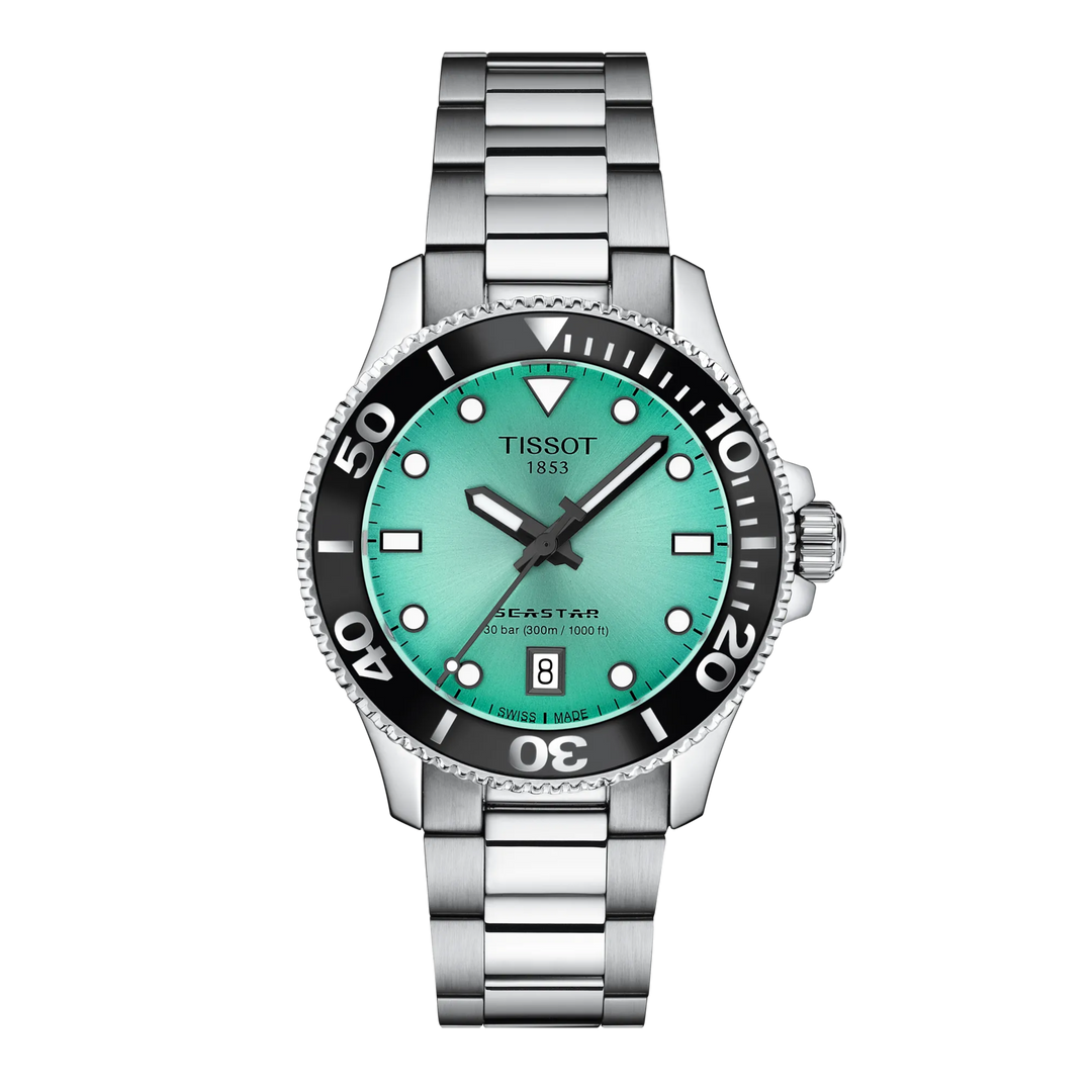 Tissot Seastar 1000 36mm T120.210.11.091.00 - Zifferblatt Türkis, Armband Stahl