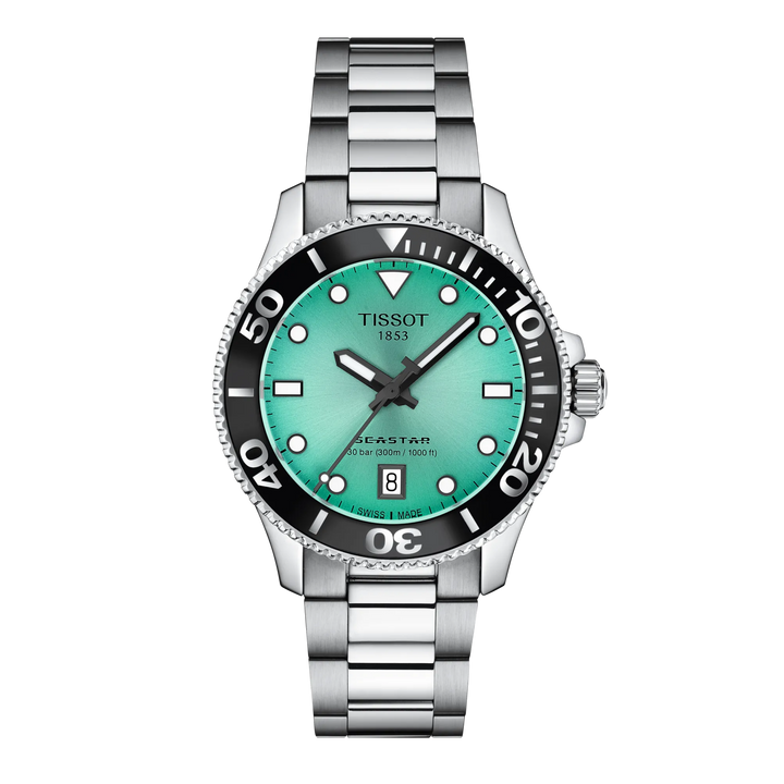 Tissot Seastar 1000 36mm T120.210.11.091.00 - Zifferblatt Türkis, Armband Stahl
