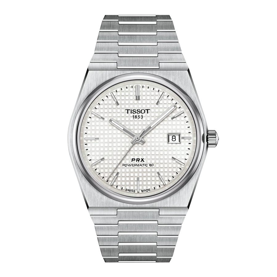 Tissot PRX 39,5mm T137.407.11.111.00 - Zifferblatt Weißes Perlmutt, Armband Stahl