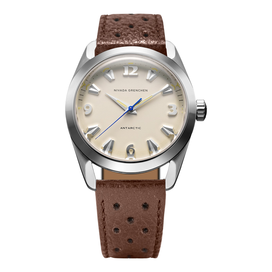 Nivada Grenchen Antarctic 35mm Eggshell Beige Luminova 35001M – Uhr 35 mm, Zifferblatt Creme