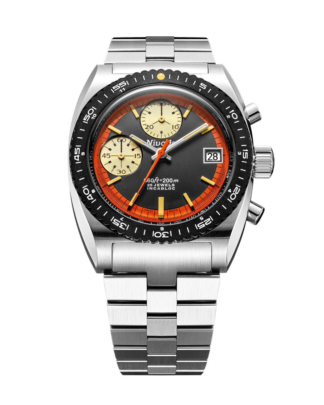Nivada Grenchen Autochron Orange Automatic 77004A – Ansicht 6