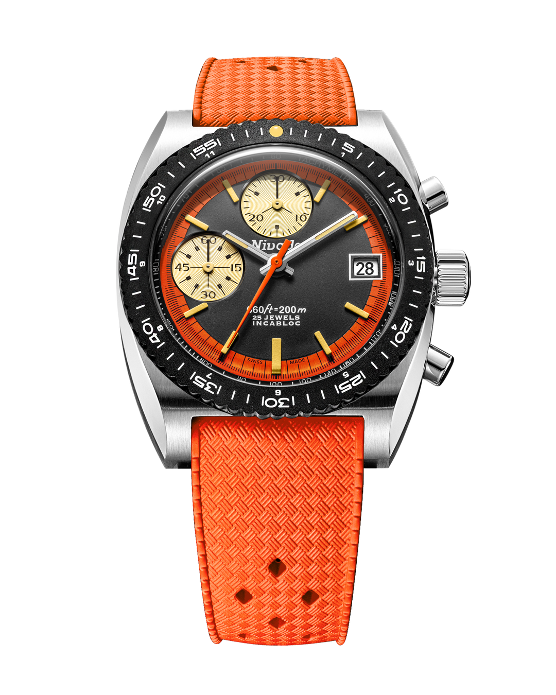 Nivada Grenchen Autochron Orange Automatic 77004A – Ansicht 7