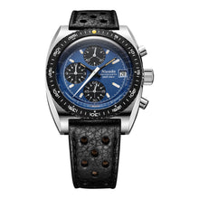 Nivada Grenchen Autochron Mecaquartz Blue 77005Q – Herrenuhr 38 mm, Zifferblatt Blau