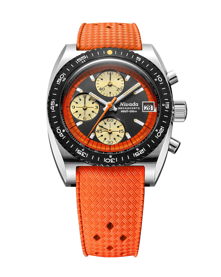 Nivada Grenchen Autochron Mecaquartz Orange 77004Q – Ansicht 7