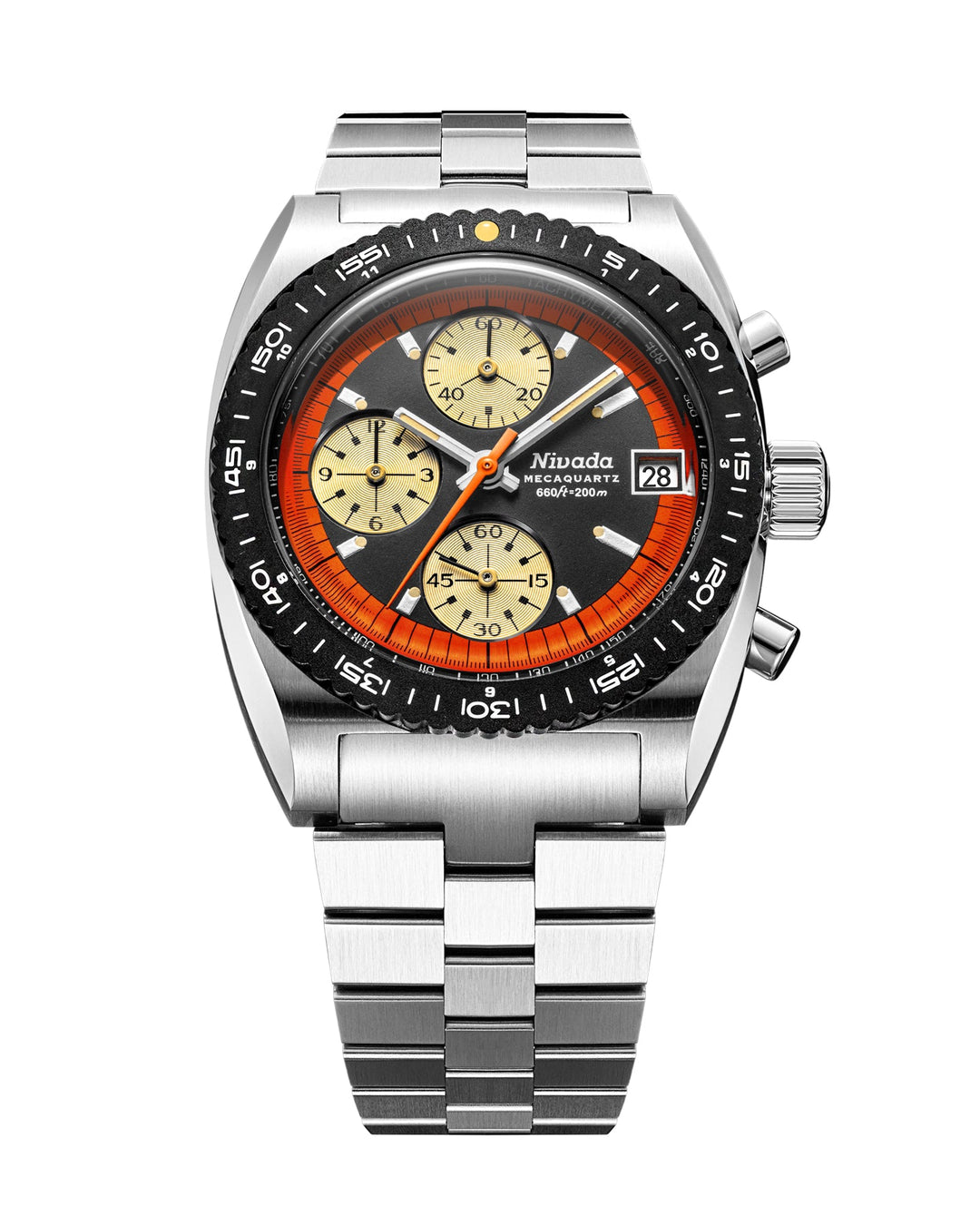 Nivada Grenchen Autochron Mecaquartz Orange 77004Q – Ansicht 6
