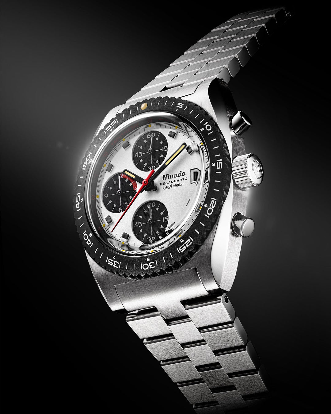 Nivada Grenchen Autochron Mecaquartz Panda 77006Q – Ansicht 2