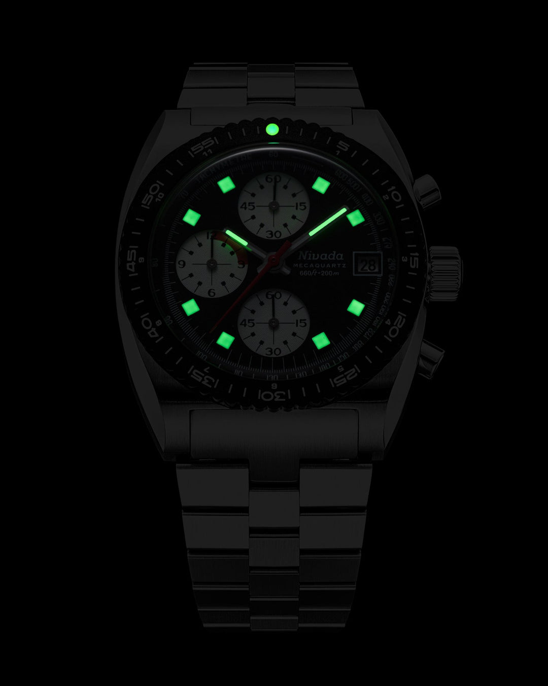 Nivada Grenchen Autochron Mecaquartz Reverse Panda 77007Q – Ansicht 5