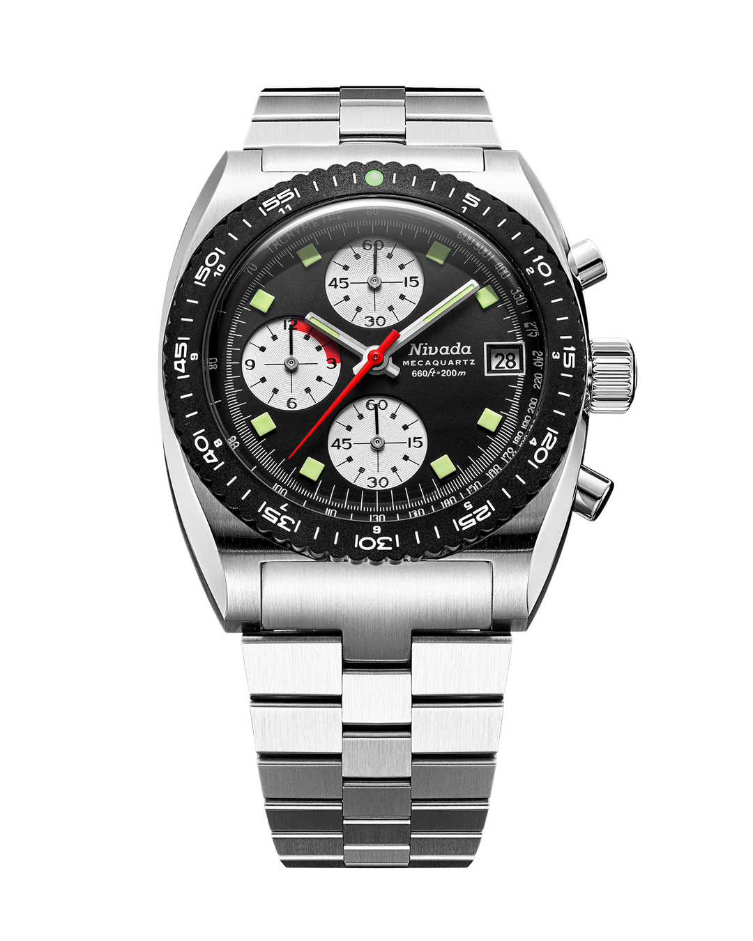 Nivada Grenchen Autochron Mecaquartz Reverse Panda 77007Q – Ansicht 6