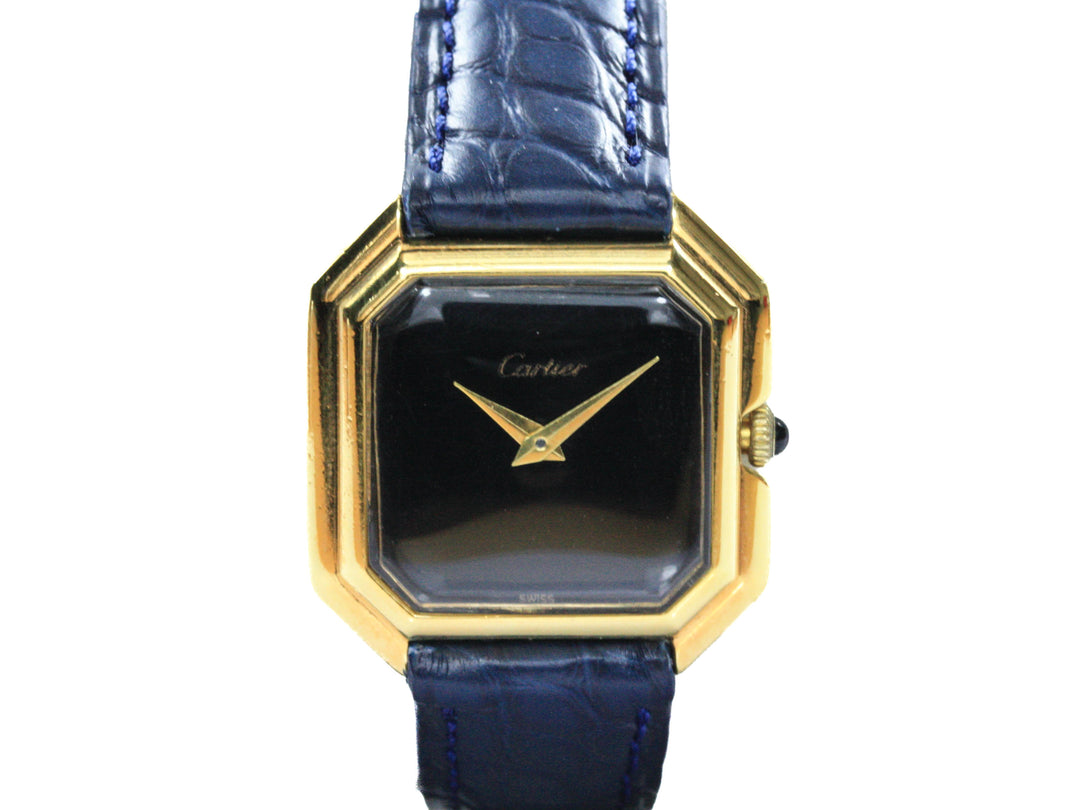 Cartier Octagon 28 mm 925 Silber Gold Plated Handwinding