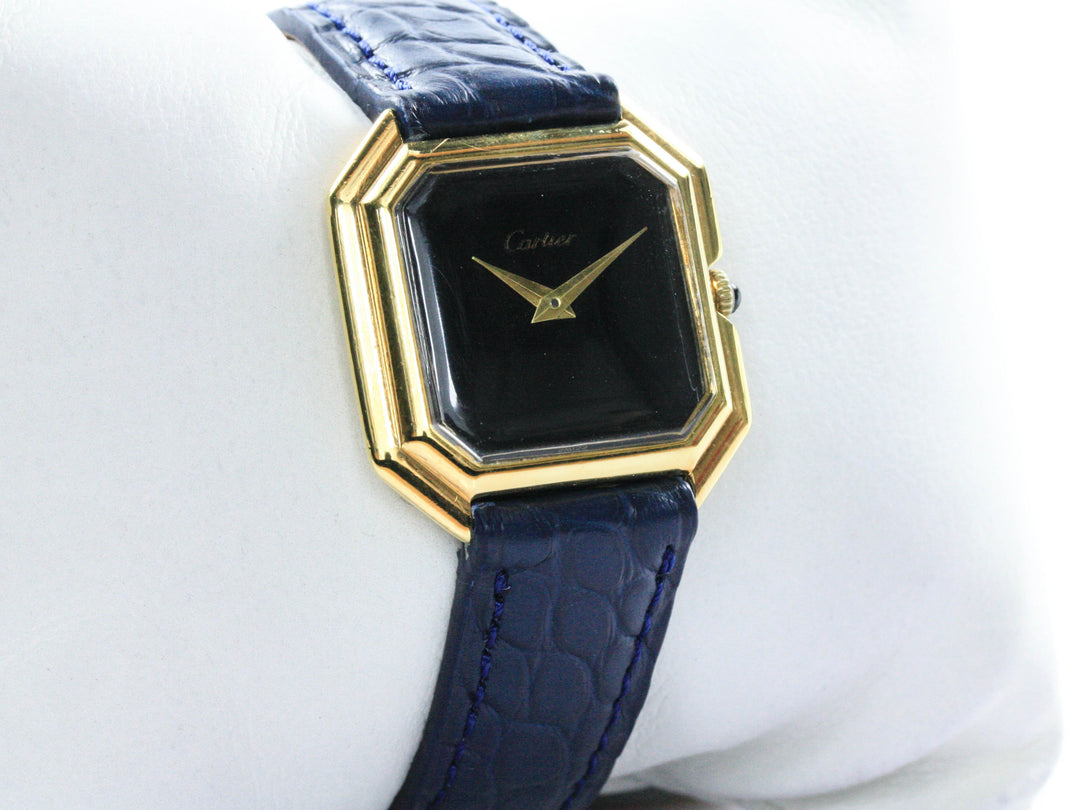Cartier Octagon 28 mm 925 Silber Gold Plated Handwinding