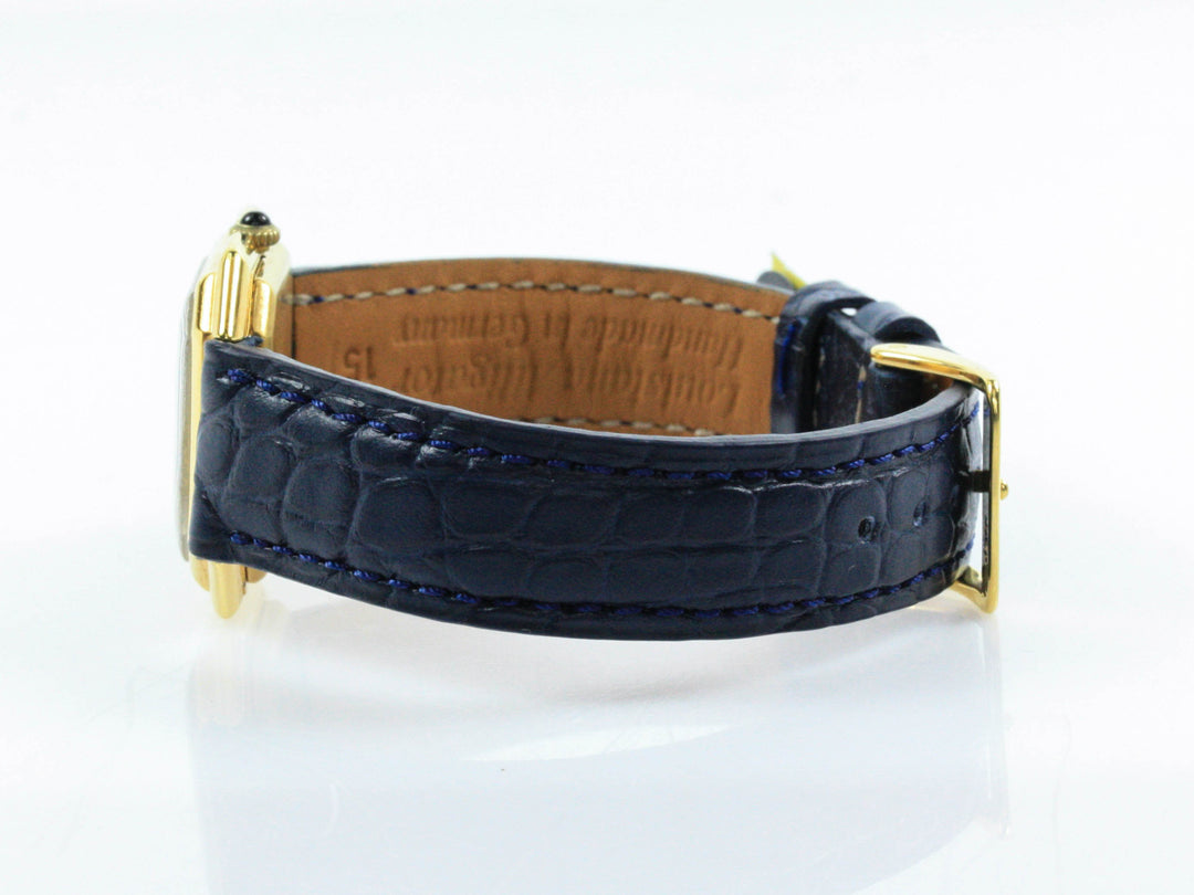 Cartier Octagon 28 mm 925 Silber Gold Plated Handwinding