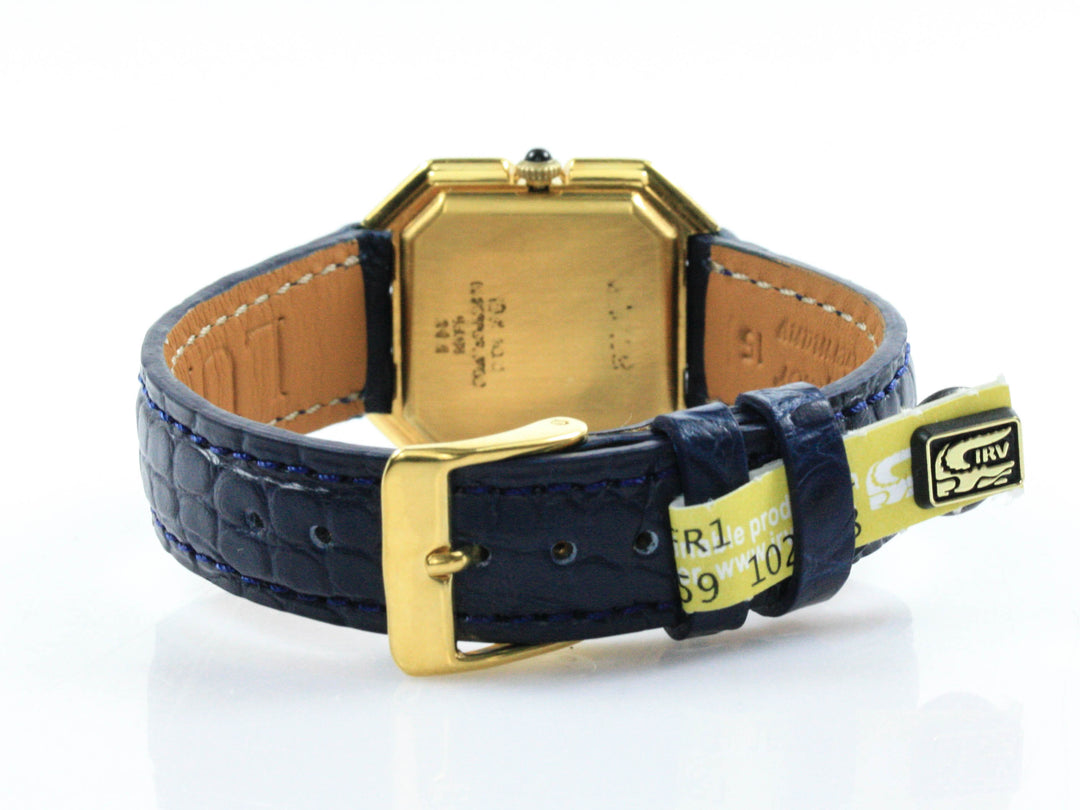 Cartier Octagon 28 mm 925 Silber Gold Plated Handwinding