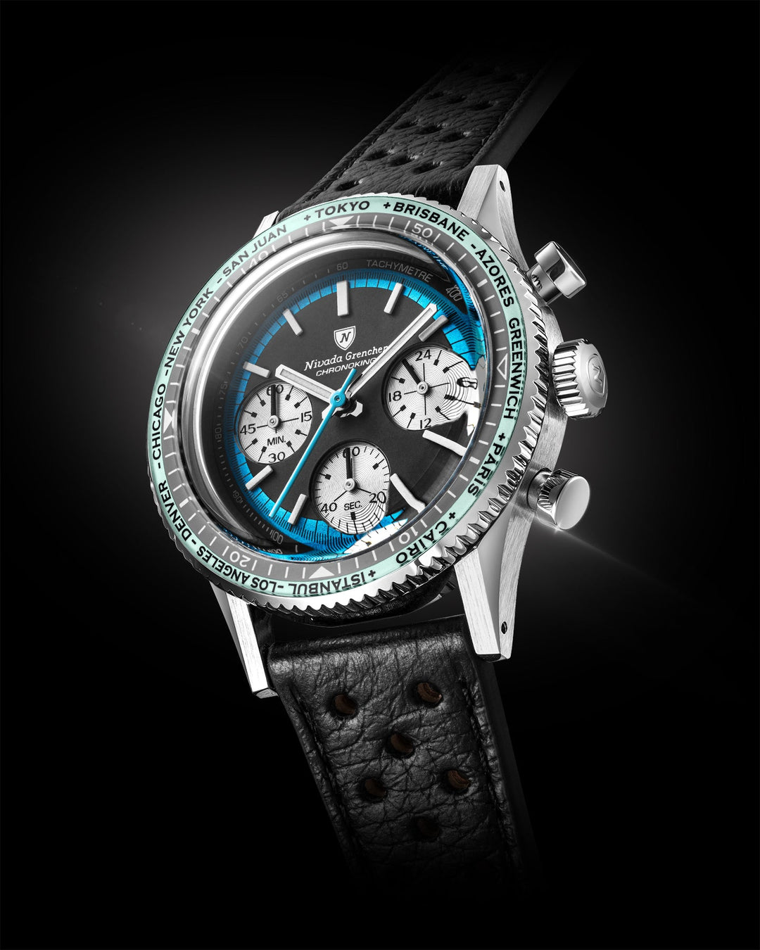 Nivada Grenchen Chronoking Racing II Blue 87053Q – Ansicht 3