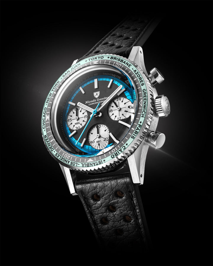 Nivada Grenchen Chronoking Racing II Blue 87053Q – Ansicht 3
