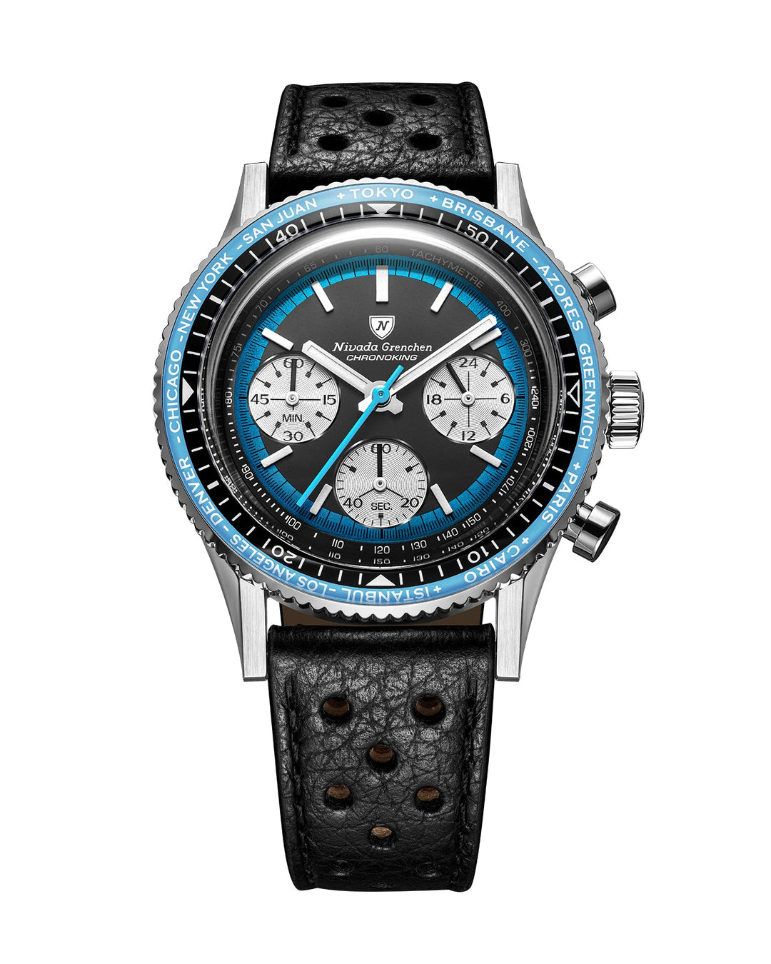Nivada Grenchen Chronoking Racing II Blue 87053Q – Ansicht 2
