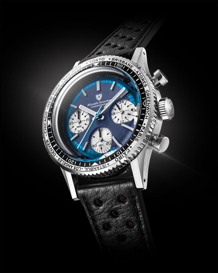 Nivada Grenchen Chronoking Racing II Blue Lagoon 87054Q – Ansicht 4