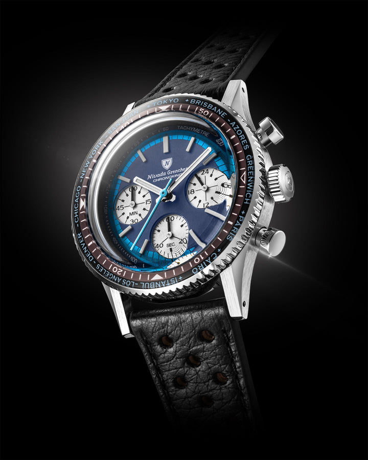 Nivada Grenchen Chronoking Racing II Blue Lagoon 87054Q – Ansicht 5