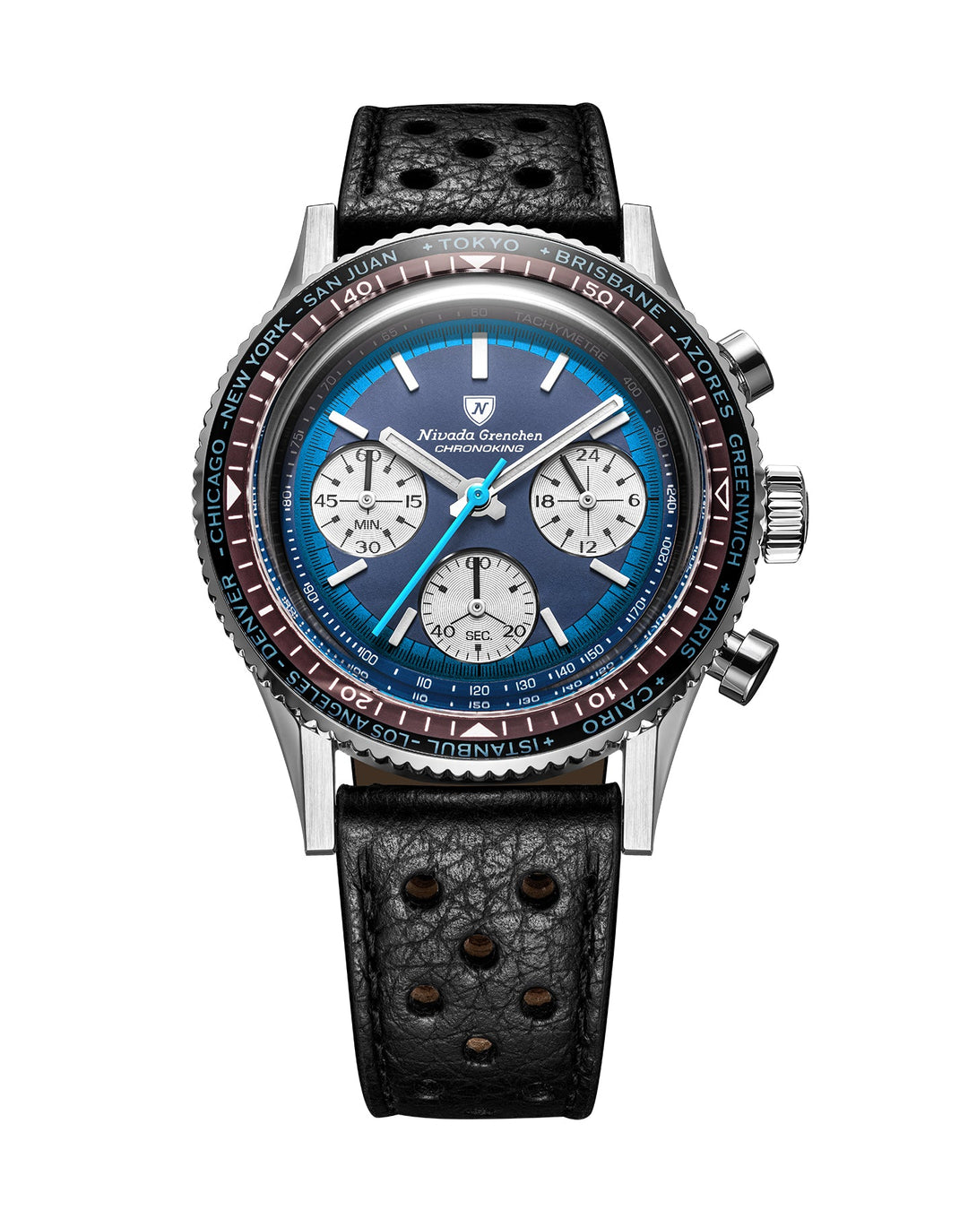 Nivada Grenchen Chronoking Racing II Blue Lagoon 87054Q – Ansicht 6