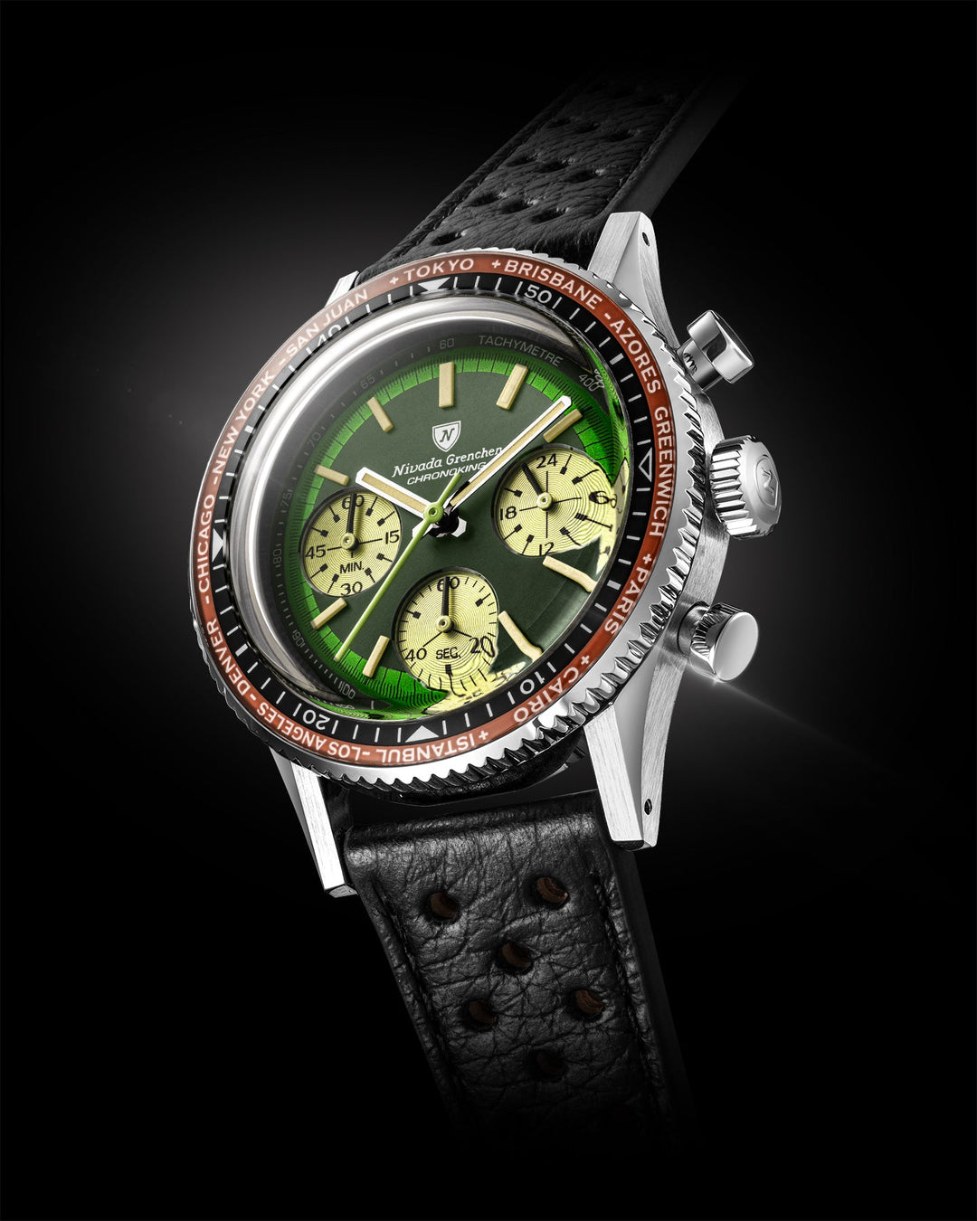 Nivada Grenchen Chronoking Racing II Green 87057Q – Ansicht 5