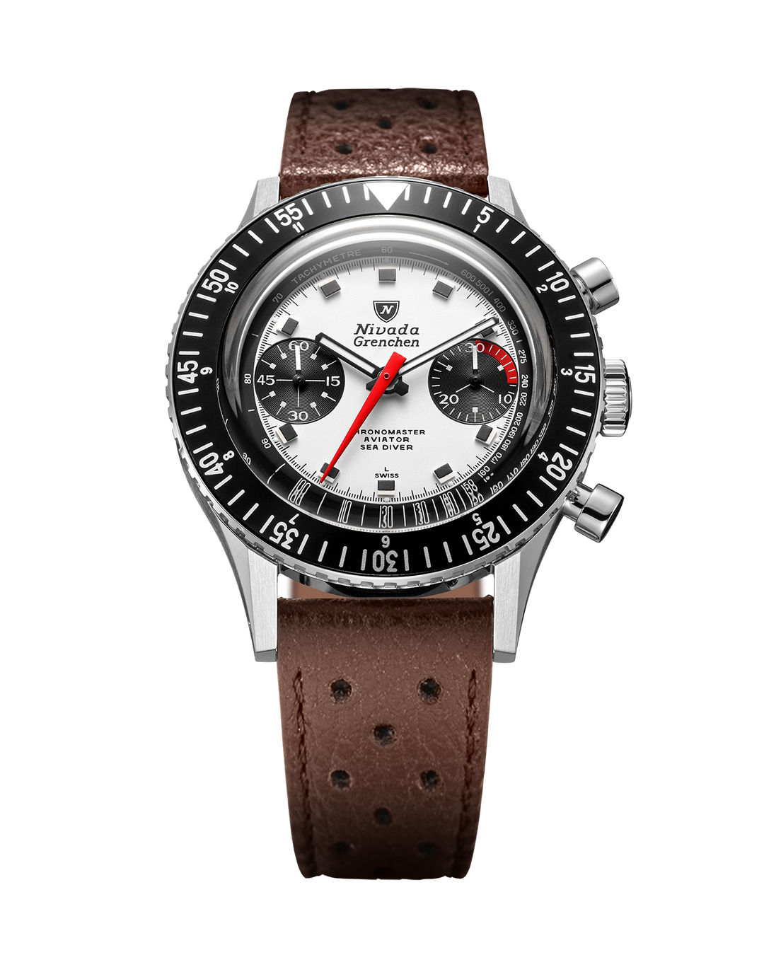 Nivada Grenchen Chronomaster Panda 38mm 86054M – Ansicht 10