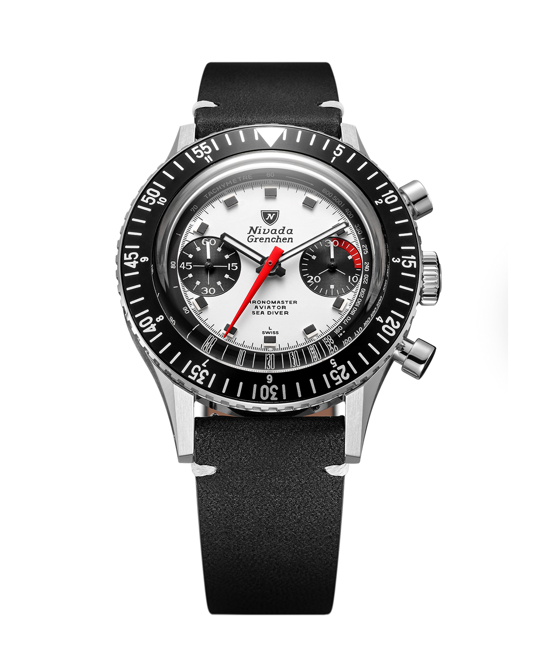 Nivada Grenchen Chronomaster Panda 38mm 86054M – Ansicht 6