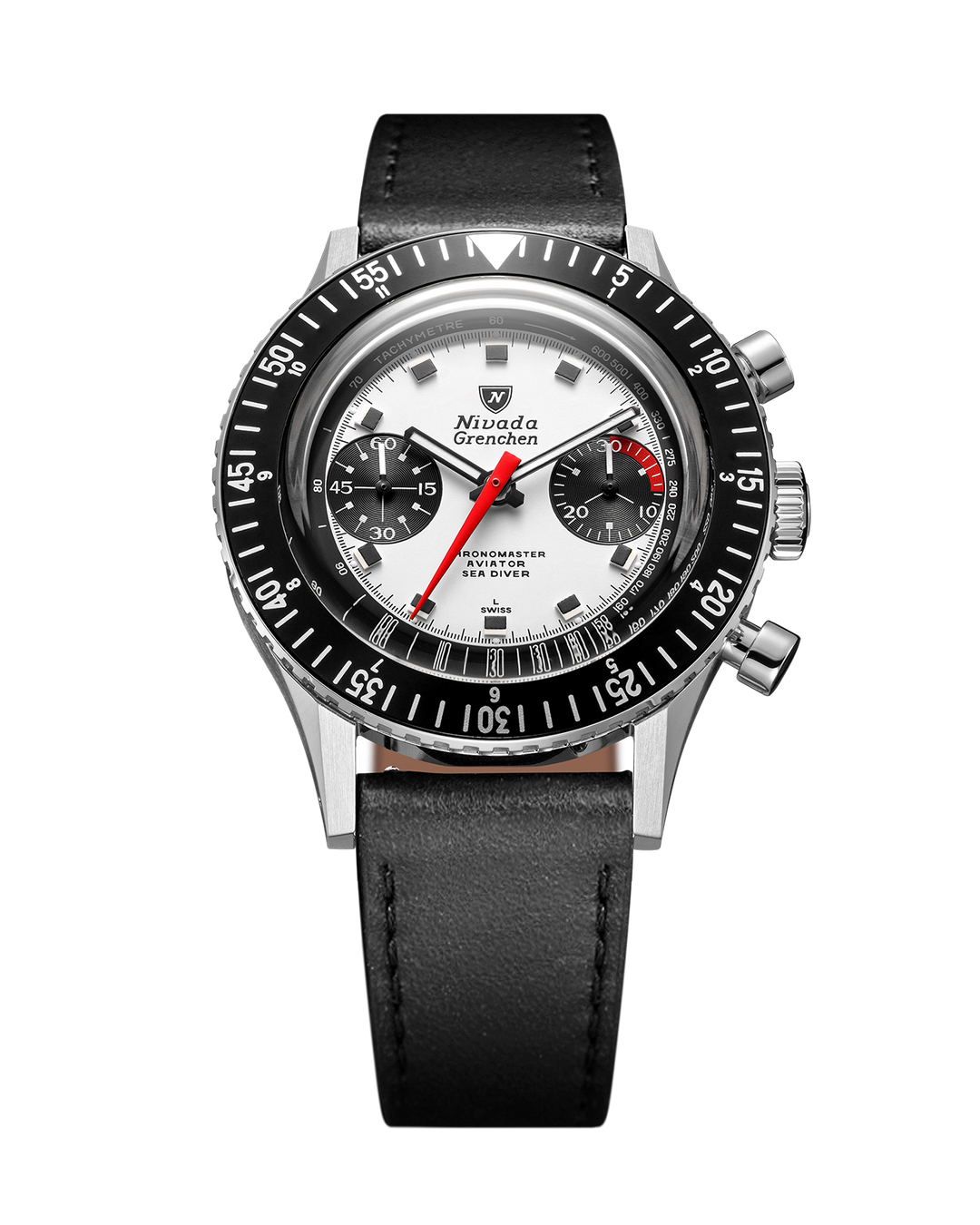 Nivada Grenchen Chronomaster Panda 38mm 86054M – Ansicht 7